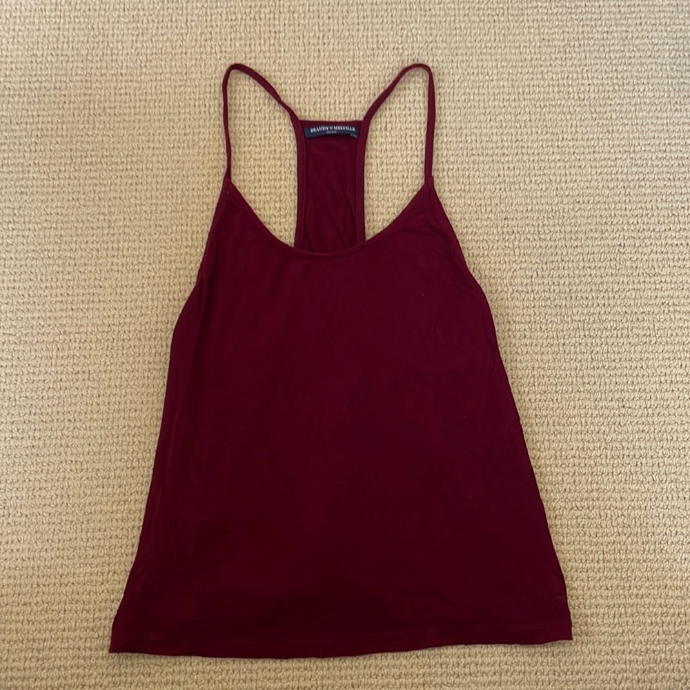 Brandy Melville Soft Flowy Tank Top Red/Maroon/Burgundy